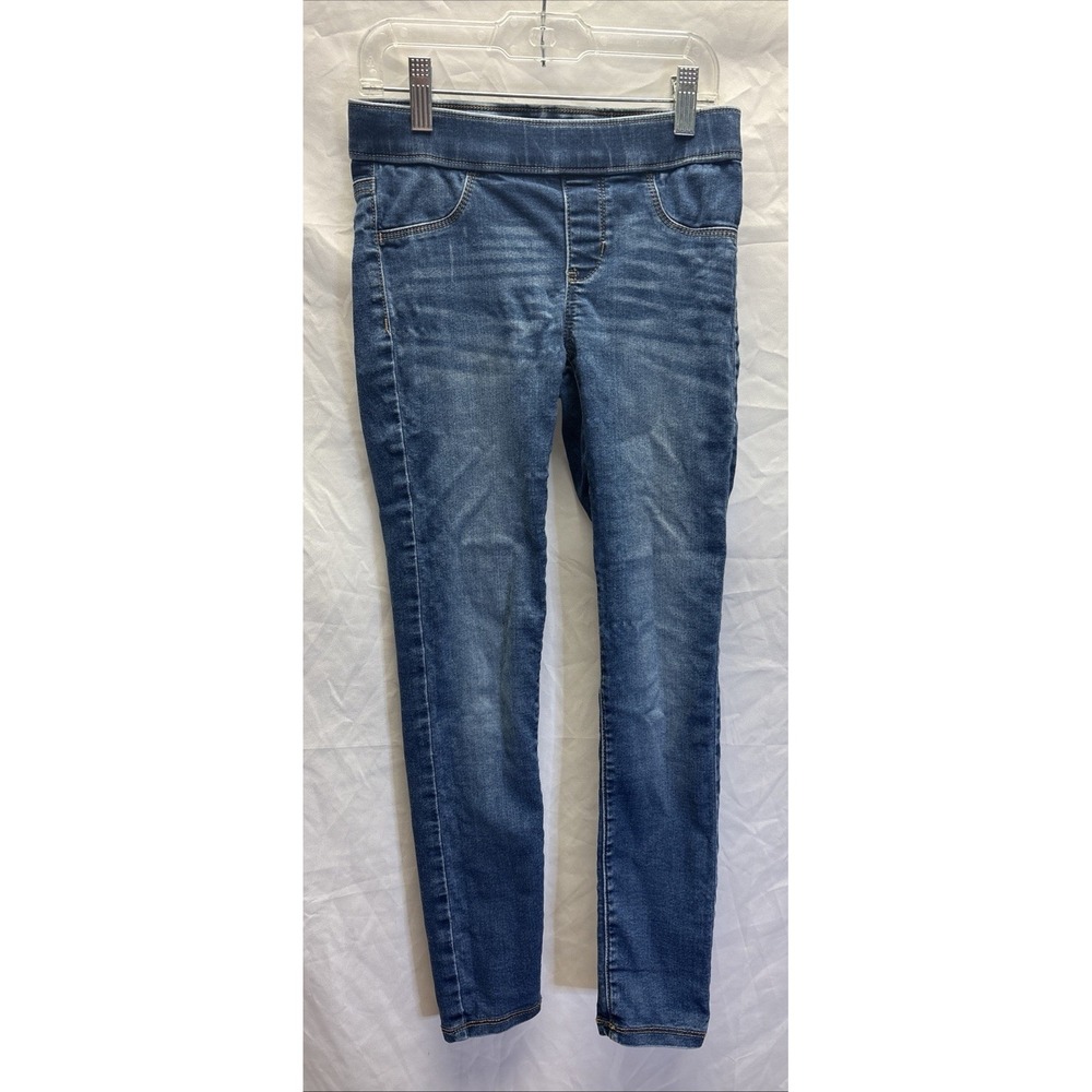 SO Girls Size 10 Blue Denim Pull-On Jeggings Skinny Stretch Jeans Adjustable